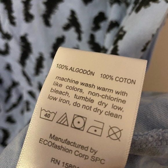 Seed To Style Organic Cotton Angled Hem Leopard Animal Print Long Sleeve Shirt - Picture 6 of 8